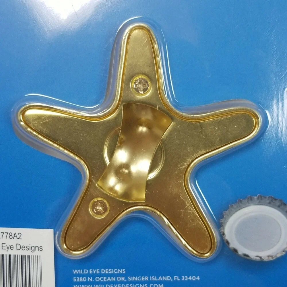 Star Fish Bottle Opener Gold 3